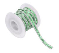 uxcell 0.3" x 3 Yard Rhinestone Ribbon, Self-Adhesive Crystal Rhinestone Strips Diamond Glass Bling Sticker Tape Roll Trim for Bedazzling DIY Crafts Clothes Wedding Party, Light Green