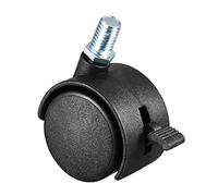 uxcell 1.5 Inch Swivel Caster Wheels Nylon 360 Degree Threaded Stem Caster Wheel with Brake, M8 x 13mm, 33lb Capacity