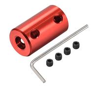 uxcell 1/8 Inch to 6mm Bore Rigid Coupling Set Screw L25XD14 Aluminum Alloy,Shaft Coupler Connector,Motor Accessories,Dark Red,2pcs