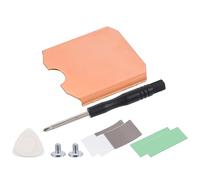 uxcell 1 Pack M.2 2230 SSD Heatsink Cooler Copper Heat Sink with Silicone Thermal Pads,Triangle Pry Tool,Screwdriver,Screws,Copper Tone
