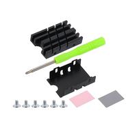 uxcell 1 Pack M.2 2242 NVME SSD Heatsink with Heat Sink Base,Silicone Thermal Pads,Screwdriver,Screws,34x22x7mm,Black