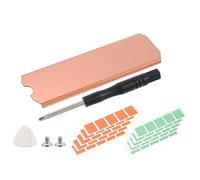 uxcell 1 Pack M.2 2280 SSD Heatsink Cooler Copper Heat Sink with Silicone Thermal Pads,Triangle Pry Tool,Screwdriver,Screws,Copper Tone