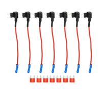 uxcell 1 Set Universal 7pcs Car Fuse Tap 12V with 7pcs 10A Mini ATM Fuse