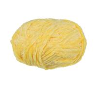 uxcell 1 Skein Velvet Yarn Chenille Yarn 100g/3.5oz 87 Yards Total Length 6# Super Bulky Polyester Soft Blanket Yarn for Knitting Weaving Bag Scarf, Yellow