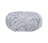 uxcell 1 Skein Velvet Yarn Chenille Yarn 100g/3.5oz 87 Yards Total Length 6# Super Bulky Polyester Soft Blanket Yarn for Knitting Weaving Bag Scarf, Grey