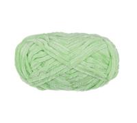 uxcell 1 Skein Velvet Yarn Chenille Yarn 100g/3.5oz 87 Yards Total Length 6# Super Bulky Polyester Soft Blanket Yarn for Knitting Bag Scarf, Light Green