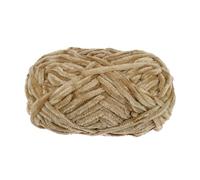 uxcell 1 Skein Velvet Yarn Chenille Yarn 100g/3.5oz 87 Yards Total Length 6# Super Bulky Polyester Soft Blanket Yarn for Knitting Bag Scarf, Light Khaki