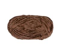 uxcell 1 Skein Velvet Yarn Chenille Yarn 100g/3.5oz 87 Yards Total Length 6# Super Bulky Polyester Soft Blanket Yarn for Knitting Weaving Bag Scarf, Coffee