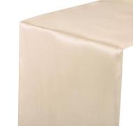 uxcell 10 Pack Satin Table Runner, 12x 108 Inch Smooth Silk Fabric Table Runner for Wedding, Birthday, Banquet, Party, Decoration, Champagne