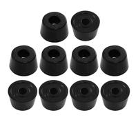 uxcell 10 Pcs 19.5mm x 12mm Conical Recessed Rubber Feet Bumpers Pads Black