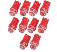 Uxcell 10 Pcs Red LED T10 W5W 152 158 Side Wedge Bulbs Light Lamp for Car
