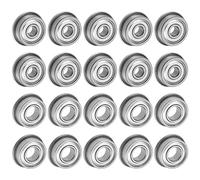 uxcell 10 Sets F624ZZ F686ZZ Flanged Ball Bearing 4x13x5mm 6x13x5mm Double Shielded Chrome Steel Flange Bearings