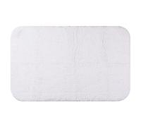 Uxcell 100% Cotton Mat Rug, Plush Water Absorbent Luxury Rectangular for Bathroom Vanity, Bathtub/Shower, Hotel Machine Washable White 50 x 80 cm