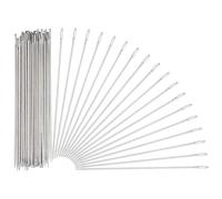 uxcell 100 Pcs Sewing Needles 0.06 x 5 Inch Stainless Steel Big Eye Embroidery Thread Beading Leather Needle Upholstery Hand Sewing Awl for Art Craft Stitching Home Repair, Silver