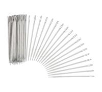 uxcell 100 Pcs Sewing Needles 0.07 x 3 Inch Stainless Steel Big Eye Embroidery Thread Beading Leather Needle Upholstery Hand Sewing Awl for Art Craft Stitching Home Repair, Silver
