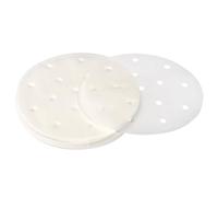 uxcell 100pcs Air Fryer Parchment Paper, 6 Inch Round Air Fryer Liner, Non-Stick Baking Paper for Air Fryers Bamboo Steamer, White
