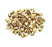uxcell 100pcs Brass Straight PCB Pillar Female Thread Hex Standoff Spacer M3x5x6mm