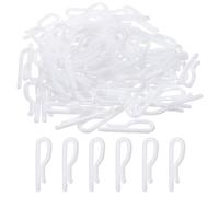 uxcell 100Pcs Durable Plastic Alligator Clips, 1.42" White U Shape Shirt Clip Clothespins for Folding Ties, Pants, Socks, Garments