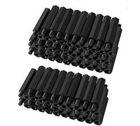 uxcell 100pcs M4 30+6mm Male Thread Nylon Hex Standoff Spacer Screws PCB Pillar Black