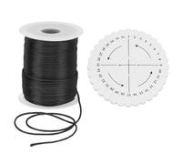 uxcell 109 Yards 2mm Satin String Cord, Polyester Cord Beading String with Disc Organizer for DIY Bracelet Necklace Chinese Knot Jewelry Making Macrame Trim, Black