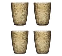uxcell 10oz Acrylic Drinking Glasses, 4Pcs Plastic Reusable Tumblers Drinkware Unbreakable Water Glasses Cups Stackable & Dishwasher Safe for Home Outdoors Restaurant, Coffee