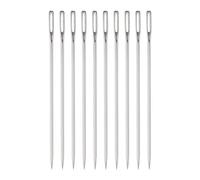 uxcell 10pcs 2.95 Inch Upholstery Needles Large Eye Stitching Needles Stainless Steel Straight Hand Sewing Needles for Home Hand Sewing Leather Tapestry Embroidery Tufting Webbing Carpet