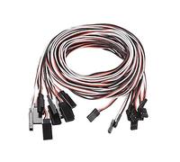 uxcell 10pcs 3-Pin Servo Extension Cable Cord Connector Lead Wire Male to Female 22AWG 30-Cores Servo Receiver Wire