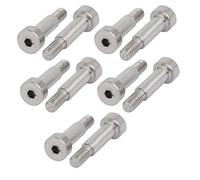 Uxcell 10pcs 304 Stainless Steel Socket Head Shoulder Bolt M5 x 6mm x 16mm Silver