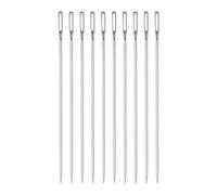uxcell 10pcs 4.9 Inch Upholstery Needles Large Eye Stitching Needles Stainless Steel Straight Hand Sewing Needles for Home Hand Sewing Leather Tapestry Embroidery Tufting Webbing Carpet