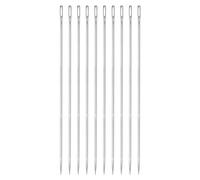 uxcell 10pcs 8 Inch Upholstery Needles Large Eye Stitching Needles Stainless Steel Straight Hand Sewing Needles for Home Hand Sewing Leather Tapestry Embroidery Tufting Webbing Carpet
