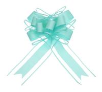 Uxcell 10pcs 9 Inch Giant Large Pull Bow Gift Wrapping Organza Bows Ribbon Aquamarine Blue for Wedding Baskets Presents Christmas