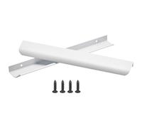 Uxcell 10pcs Finger Pulls for Cabinets, Matte White Edge Drawer Pulls Cabinet Finger Pull 192mm/7.6in Hole Center,Furniture Drawer Handles Hidden Cabinet Handle