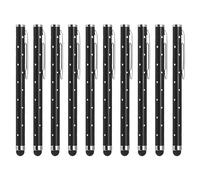 uxcell 10pcs Glitter Rhinestone Stylus Pens for Touch Screens Universal Metal Capacitive Pen for Phone All Capacitive Touch Screen Device, Black