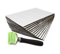 Uxcell 12 Pcs Car Sound Insulation Mat 5mm W/Roller Push Tool 20"x12"