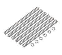 uxcell 12 Pcs M10 x 300mm Fully Threaded Rod with 12 Pcs Hex Nuts, 1.5mm Thread Pitch 304 Stainless Steel Right Hand Threaded Rods Bar Studs