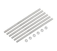 uxcell 12 Pcs M3 x 200mm Fully Threaded Rod with 12 Pcs Hex Nuts, 0.5mm Thread Pitch 304 Stainless Steel Right Hand Threaded Rods Bar Studs