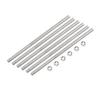 uxcell 12 Pcs M4 x 350mm Fully Threaded Rod with 12 Pcs Hex Nuts, 0.7mm Thread Pitch 304 Stainless Steel Right Hand Threaded Rods Bar Studs