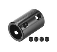 uxcell 12mm to 12mm Bore Rigid Coupling Set Screw L25XD16 Aluminum Alloy,Shaft Coupler Connector,Motor Accessories,Black