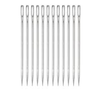 uxcell 12pcs 4 Inch Upholstery Needles Large Eye Stitching Needles Stainless Steel Straight Hand Sewing Needles for Home Hand Sewing Leather Tapestry Embroidery Tufting Webbing Carpet