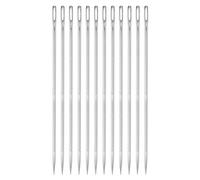 uxcell 12pcs 6 Inch Upholstery Needles Large Eye Stitching Needles Stainless Steel Straight Hand Sewing Needles for Home Hand Sewing Leather Tapestry Embroidery Tufting Webbing Carpet