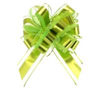 Uxcell 12pcs 8 Inch Extra Large Pull Bow Metallic Gift Wrapping Bows Ribbon Organza Light Green for Wedding Baskets Presents Christmas Party