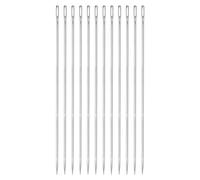 uxcell 12pcs 8 Inch Upholstery Needles Large Eye Stitching Needles Stainless Steel Straight Hand Sewing Needles for Home Hand Sewing Leather Tapestry Embroidery Tufting Webbing Carpet