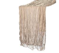 uxcell 13Ft Cheesecloth Table Runner, 35 x 157 Inch Rustic Gauze Table Runner Sheer Runner for Wedding Bridal Party Table Decorations, Sand