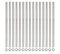 uxcell 15 Pack M3 x 350mm Fully Threaded Rod with 15 Pack Hex Nuts, 0.5mm Thread Pitch 304 Stainless Steel Right Hand Threaded Rods Bar Studs