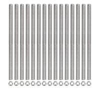 uxcell 15 Pack M6 x 300mm Fully Threaded Rod with 15 Pack Hex Nuts, 1mm Thread Pitch 304 Stainless Steel Right Hand Threaded Rods Bar Studs