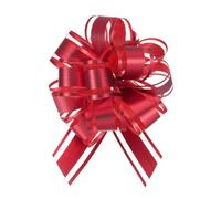 Uxcell 15pcs 4 Inch Large Big Pull Bow Metallic Organza Gift Wrapping Bows Ribbon for Wedding Car Baskets Presents Christmas Bow, Burgundy