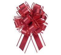 Uxcell 15pcs 6 Inch Large Big Pull Bow Metallic Organza Gift Wrapping Bows Ribbon for Wedding Car Baskets Presents Christmas Bow, Burgundy