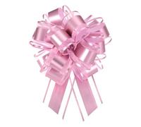 Uxcell 15pcs 8 Inch Large Big Pull Bow Metallic Organza Gift Wrapping Bows Ribbon for Wedding Car Baskets Presents Christmas Bow, Pink