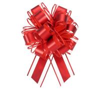 Uxcell 15pcs 8 Inch Large Big Pull Bow Metallic Organza Gift Wrapping Bows Ribbon for Wedding Car Baskets Presents Christmas Bow, Red