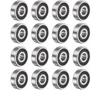 uxcell 16pcs 625-2RS Deep Groove Ball Bearings, Chrome Steel Z2 Double Rubber Sealed Bearing 5mm x 16mm x 5mm